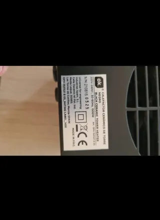 Calefactor cerámico OK Negro