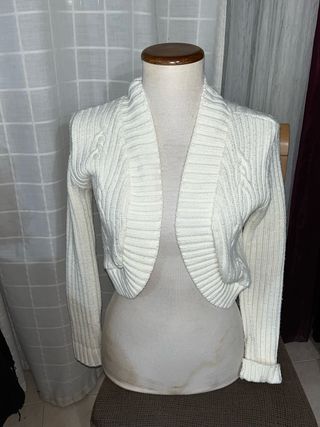 Chaqueta blanca de punto
