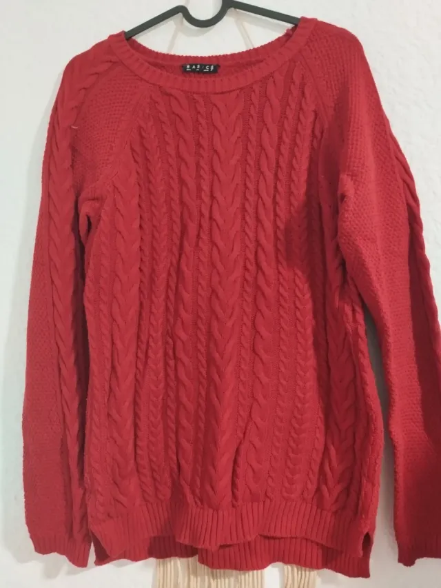 Jersey básico rojo Stradivarius