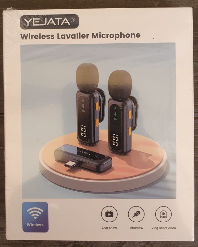 Pack micrófonos tipo Lavalier inalámbricos