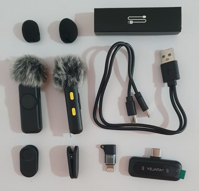 Pack micrófonos tipo Lavalier inalámbricos