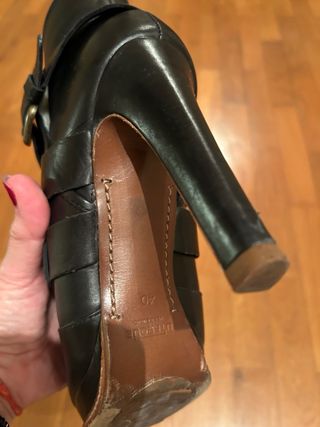 Botines Uterqüe Piel Negra Talla 40