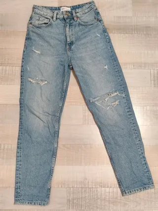 Jeans Zara Strappati Blu