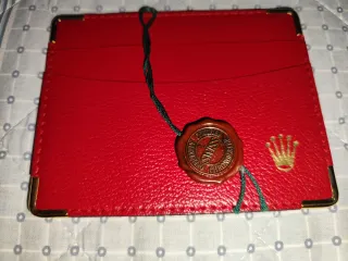 Porta carte Rolex rosso