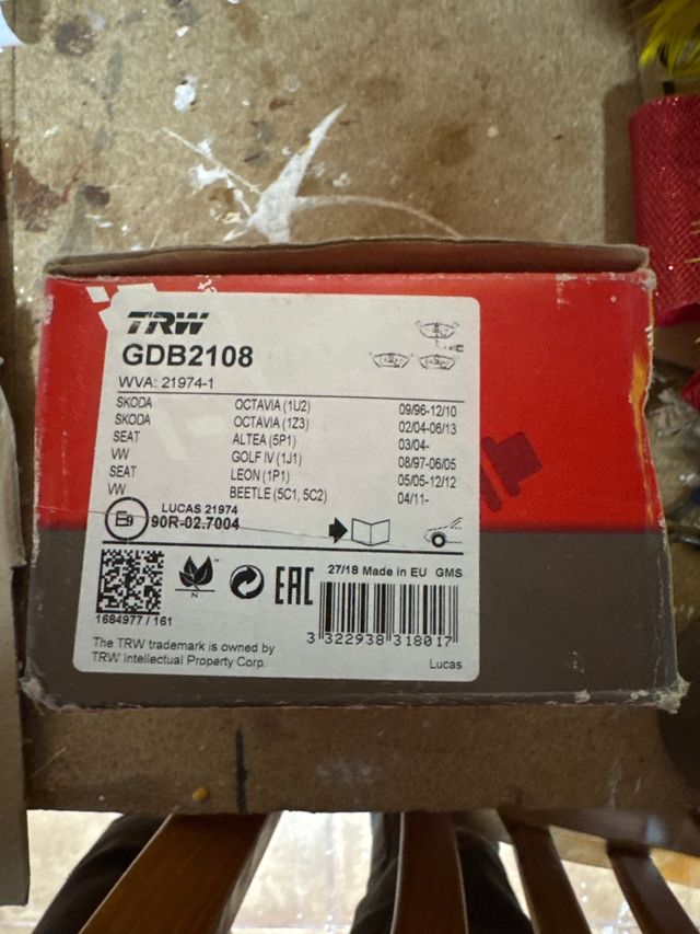 Pastillas de freno TRW GDB2108