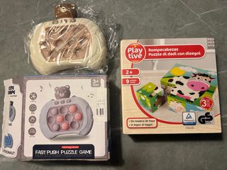 Lote 2 juegos: Rompecabezas Madera y Electrónico