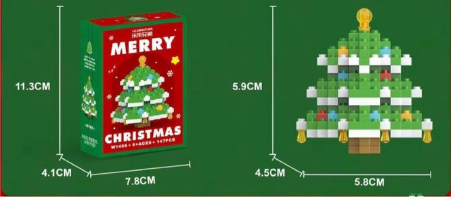 Mini kit Bloques Árbol Navidad 147 Piezas