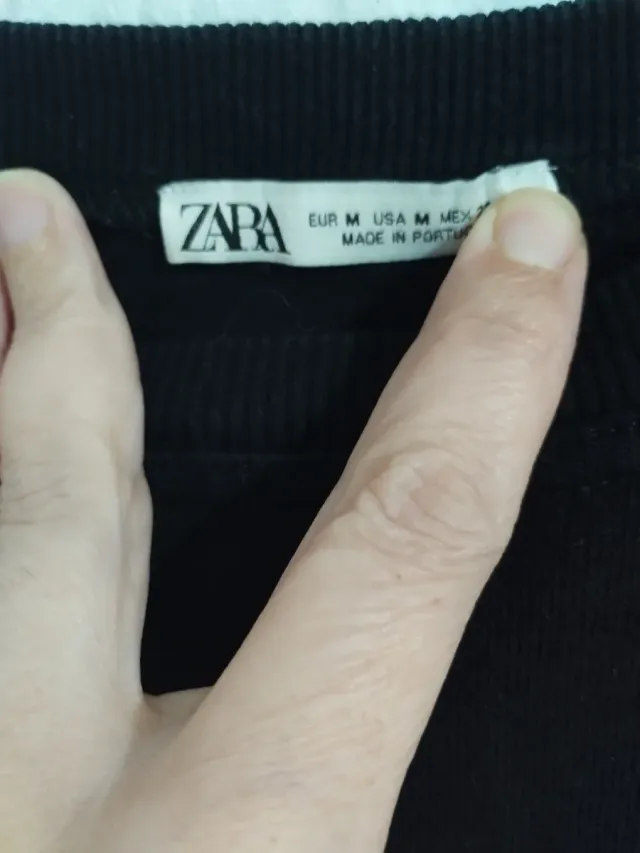 Jersey Zara Rayas Blanco y Negro