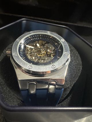 Orologio Martyn Line Scheletro Blu/Argento