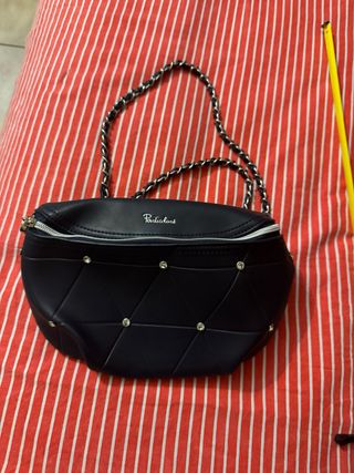 Borsetta/Marsupio Nera con Strass