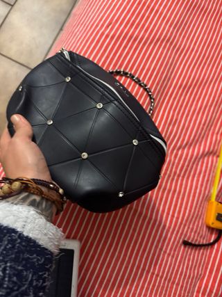 Borsetta/Marsupio Nera con Strass