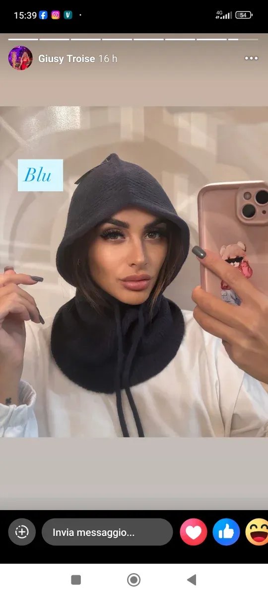 Balaclava cappuccio blu