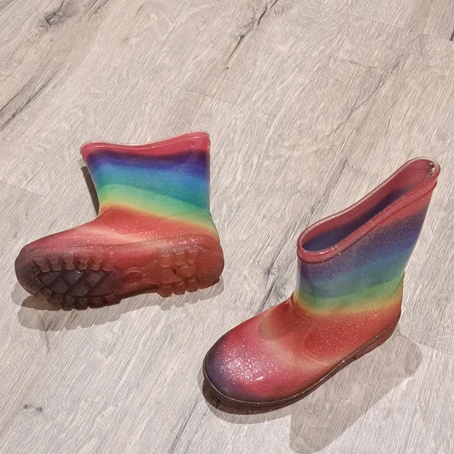 Botas de agua niña talla 29 arcoíris