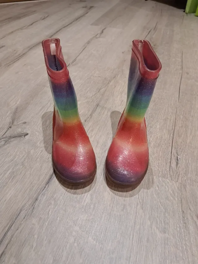 Botas de agua niña talla 29 arcoíris