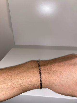 Bracciale intrecciato placcato argento nuovo