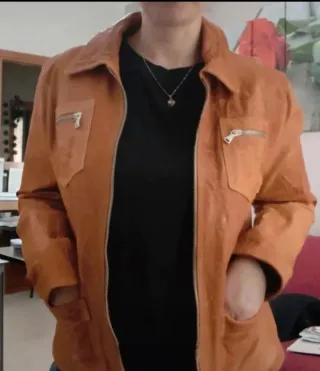 Giacca in pelle donna Leather Trend marrone