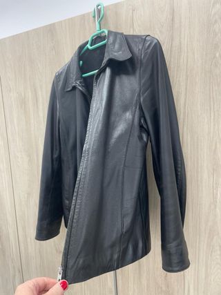 Chaqueta Piel Bovina Negra