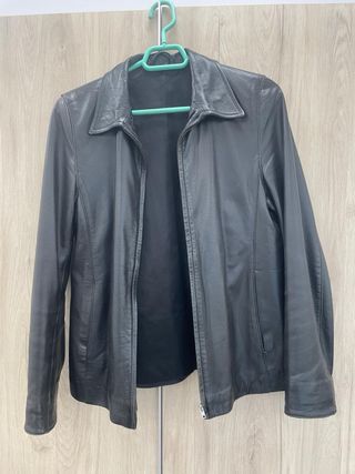 Chaqueta Piel Bovina Negra