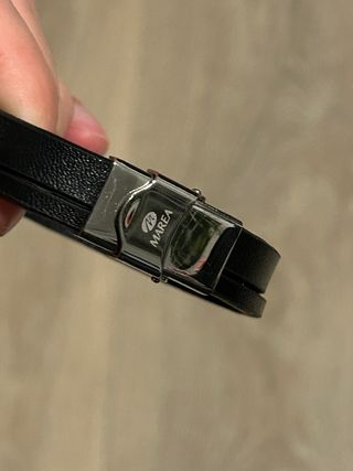 Pulsera Marea Cuero y Acero Hombre