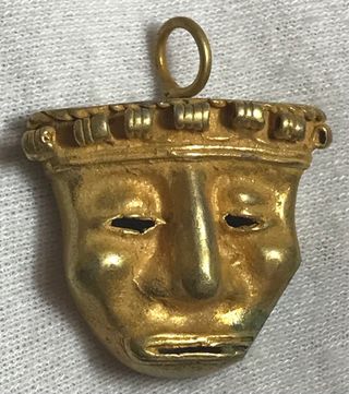 Colgante Indio Tayron Oro Tumbaga Precolombino