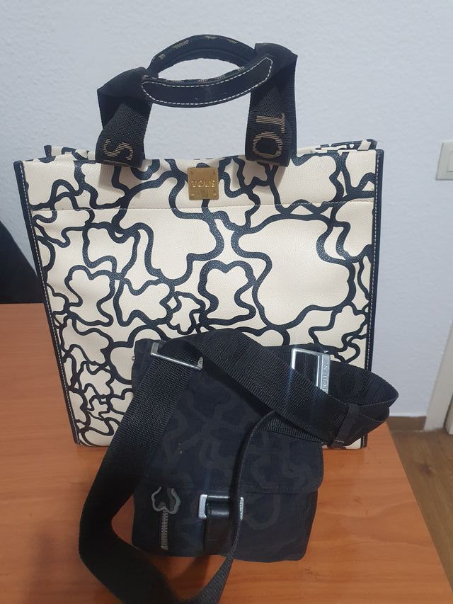 Lote 2 Bolsos TOUS Beige y Negro
