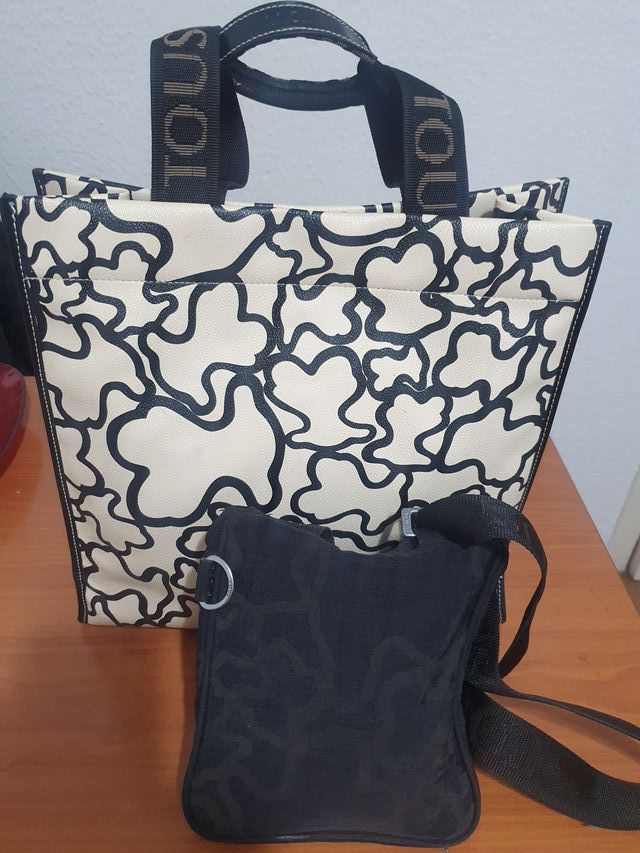 Lote 2 Bolsos TOUS Beige y Negro