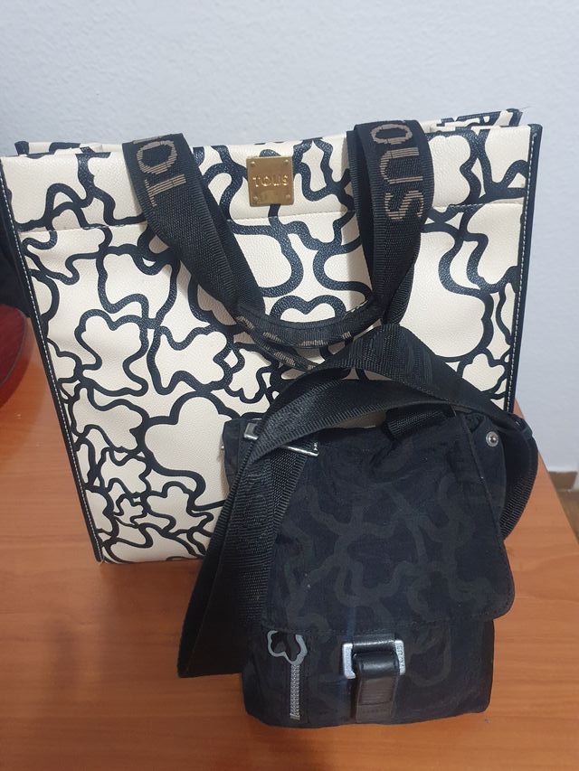 Lote 2 Bolsos TOUS Beige y Negro