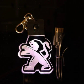 Llavero LED Peugeot Logo - Multicolor