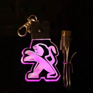 Llavero LED Peugeot Logo - Multicolor