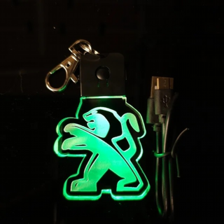 Llavero LED Peugeot Logo - Multicolor