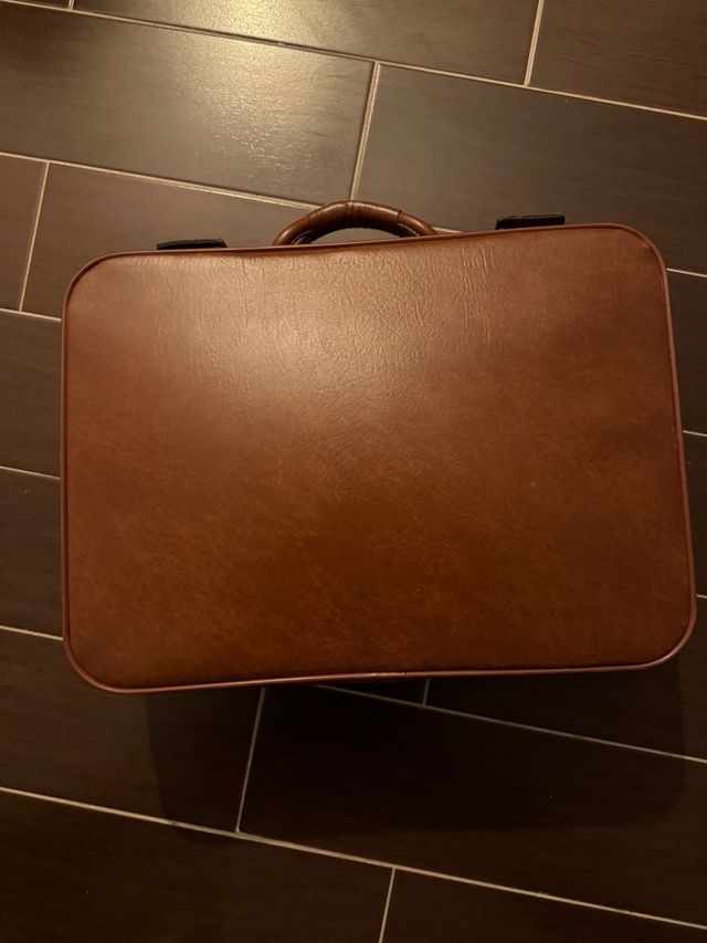 Maleta Vintage Cuero Marrón TAURO