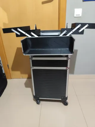 Maletín de maquillaje profesional con ruedas