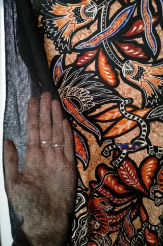 Vestido H&M estampado manga larga