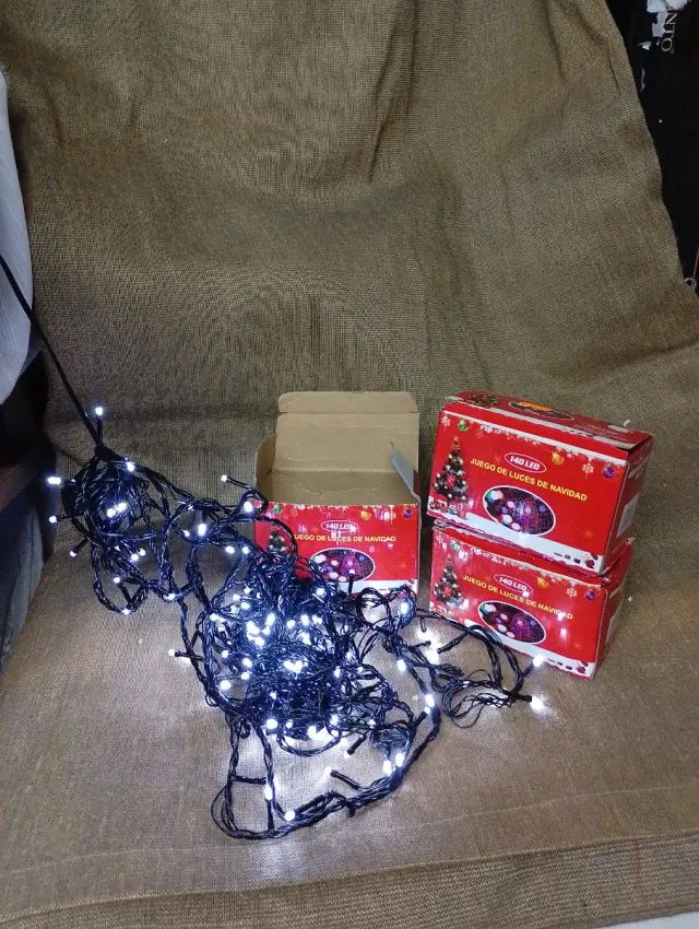 3 Caixas de Luzes de Natal LED