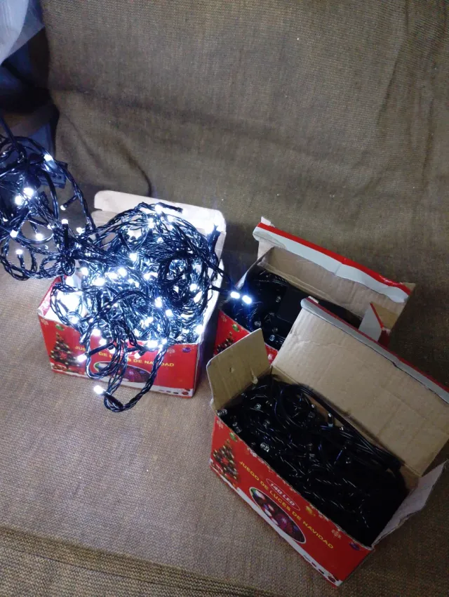 3 Caixas de Luzes de Natal LED