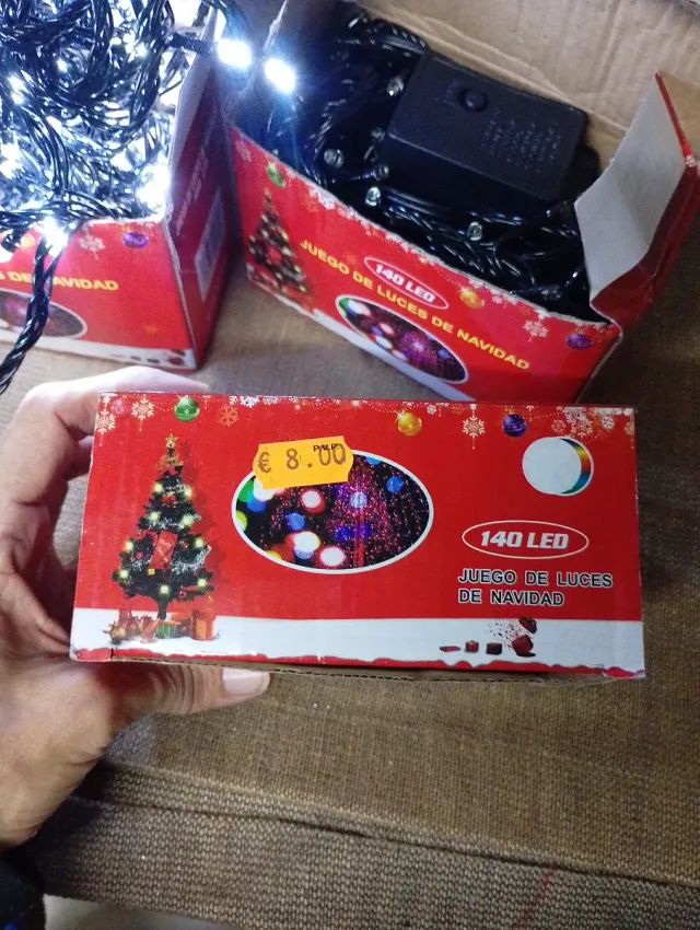 3 Caixas de Luzes de Natal LED