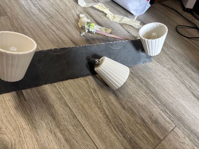 Lámpara de piedra pizarra 3 focos