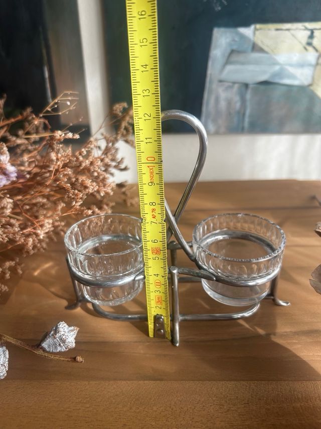 Salero y pimentero Baccarat cristal y metal