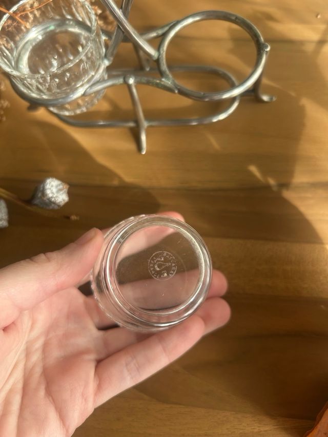 Salero y pimentero Baccarat cristal y metal