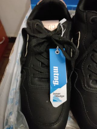 MTNG Zapatillas Mujer Talla 40 Negro/Dorado