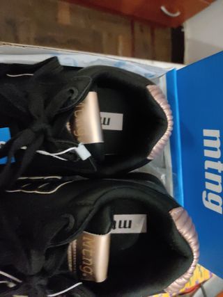 MTNG Zapatillas Mujer Talla 40 Negro/Dorado