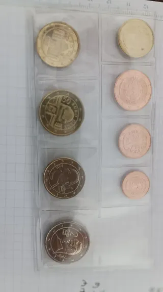 Serie monedas Austria 2€ a 1cts