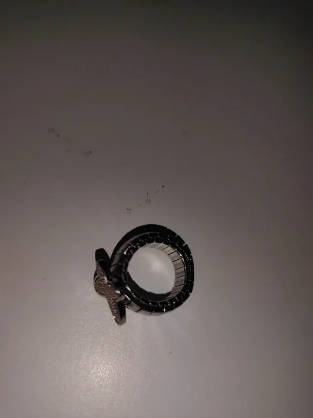 Anillo ajustable plata mariposa