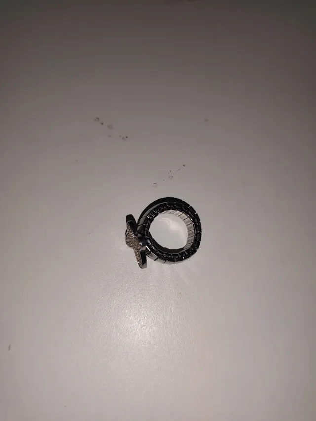 Anillo ajustable plata mariposa