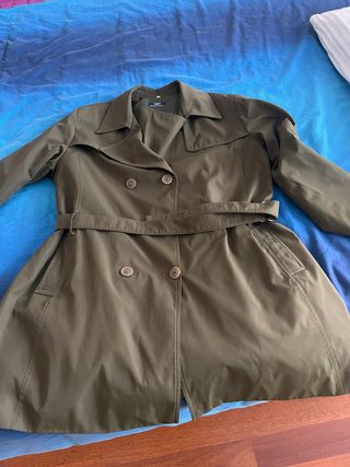 Gabardina mujer verde oliva
