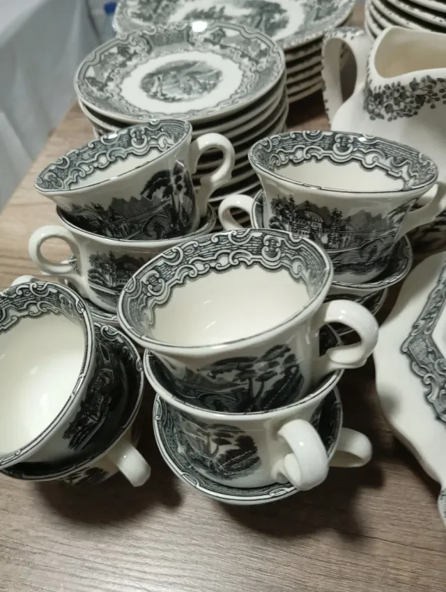 Vajilla La Cartuja Completa Hecha a Mano