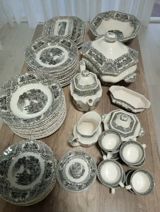 Vajilla La Cartuja Completa Hecha a Mano