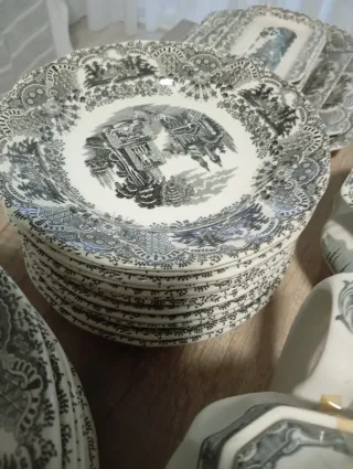 Vajilla La Cartuja Completa Hecha a Mano