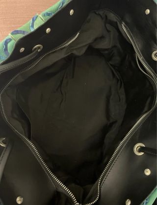 Borsa in vera pelle azzurra e blu