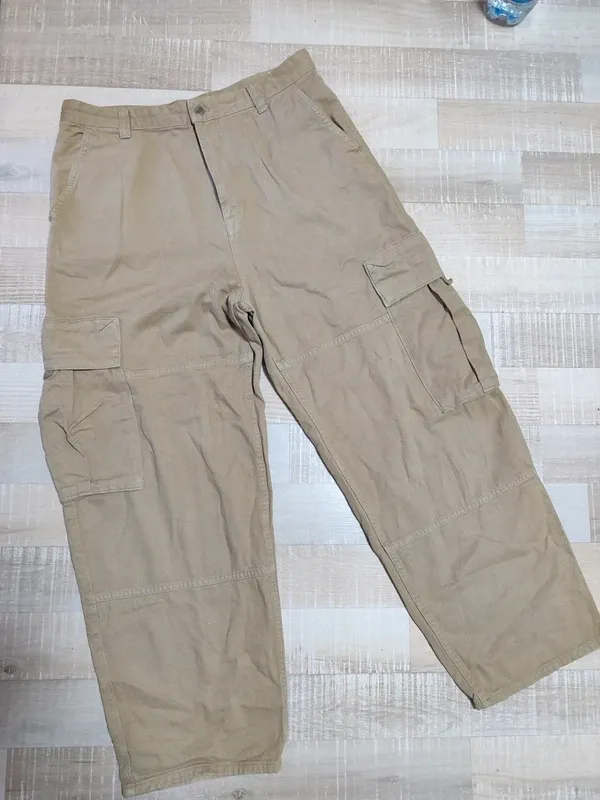 Pantaloni Cargo Beige Uomo